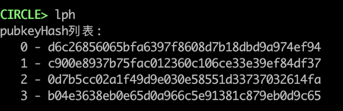 list public key hash